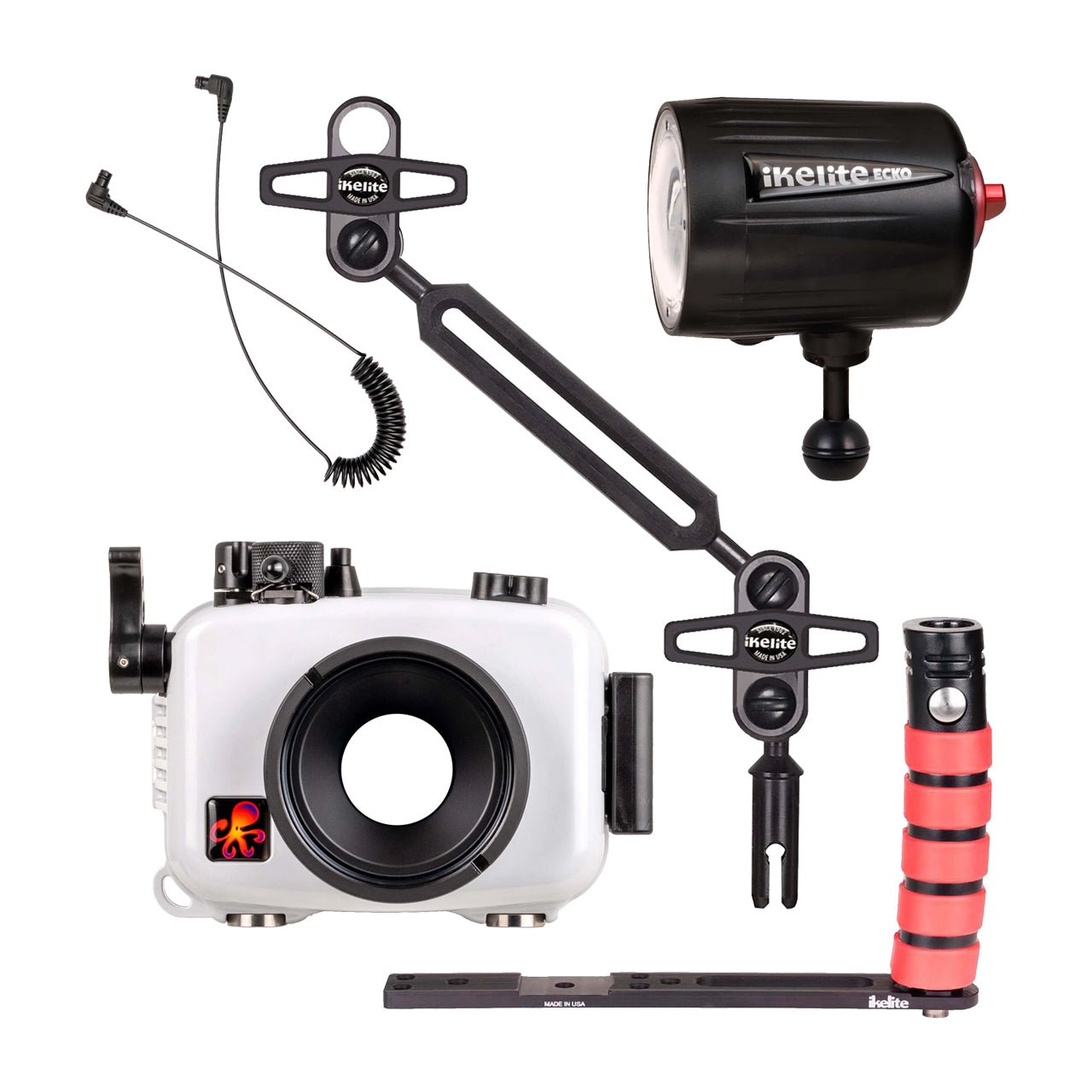 Ikelite Housing & Strobe Deluxe Package: OM TG-7 & Ecko Strobe