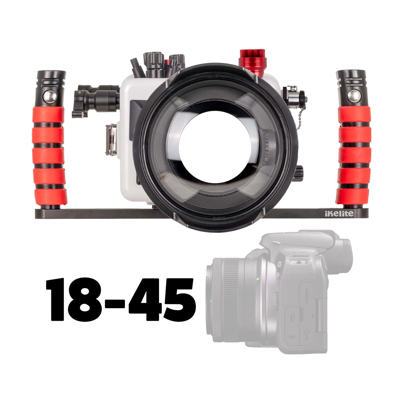 Ikelite Underwater Housing Canon R10 18-45mm Fibre Optic 200DLM