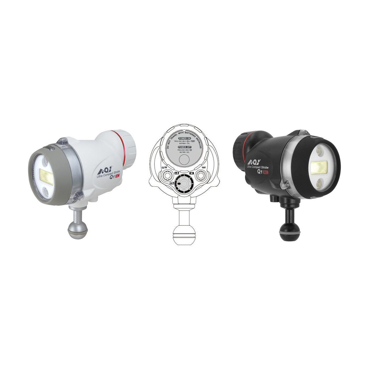 AOI Underwater Strobe UCS-Q1RC Optical TTL