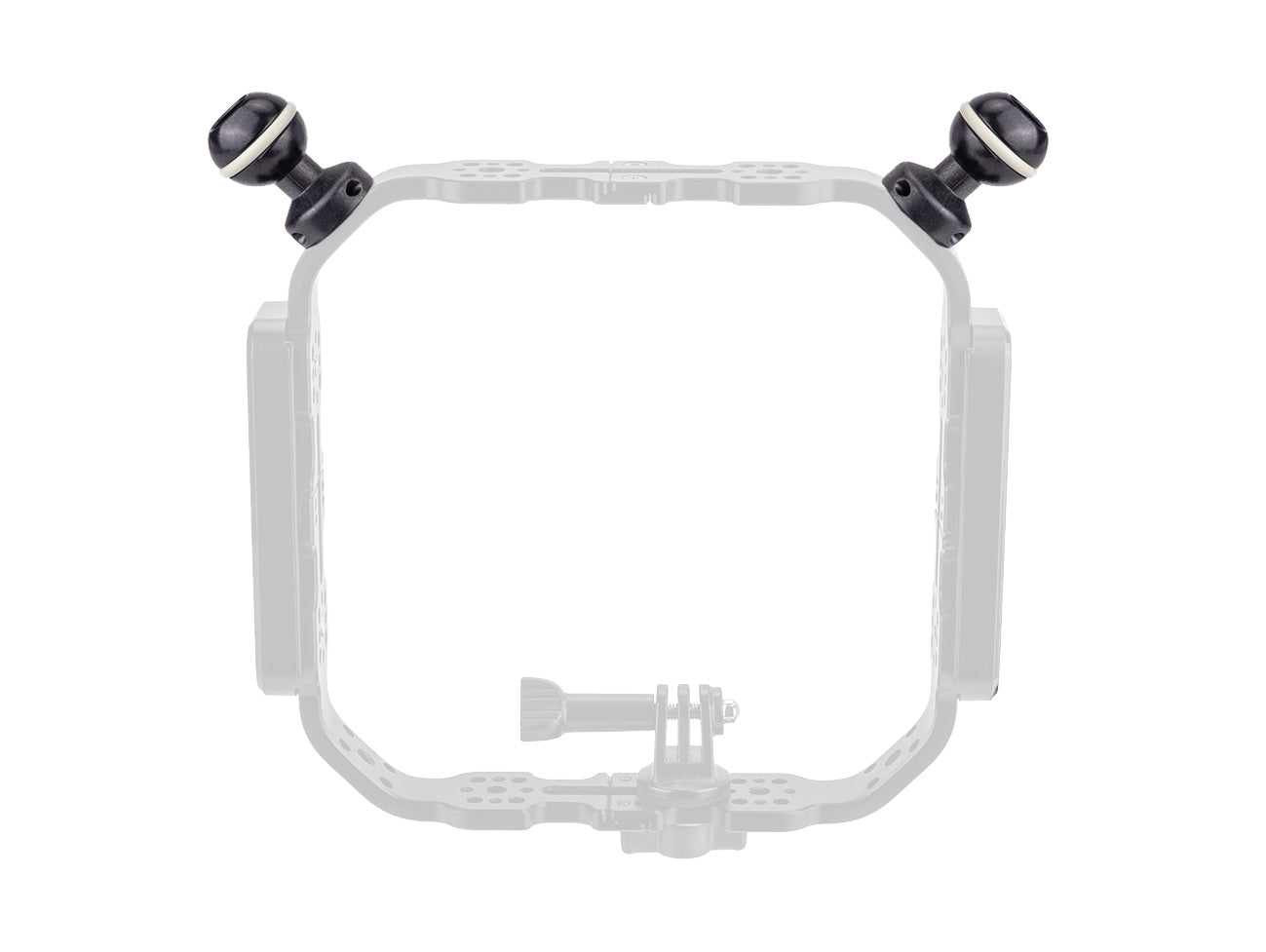 AOI STainless & GFR Plastic Ball Mount Base with Locating Pins - Black
