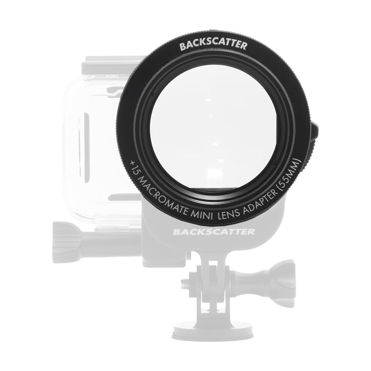 Backscatter Lens Adapter for +15 Macro Mate 55mm to QRS-02