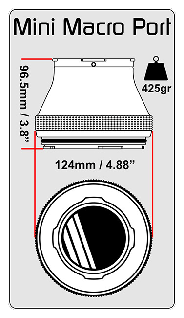 Aquatica 18432 Macro Port inc. front port cover