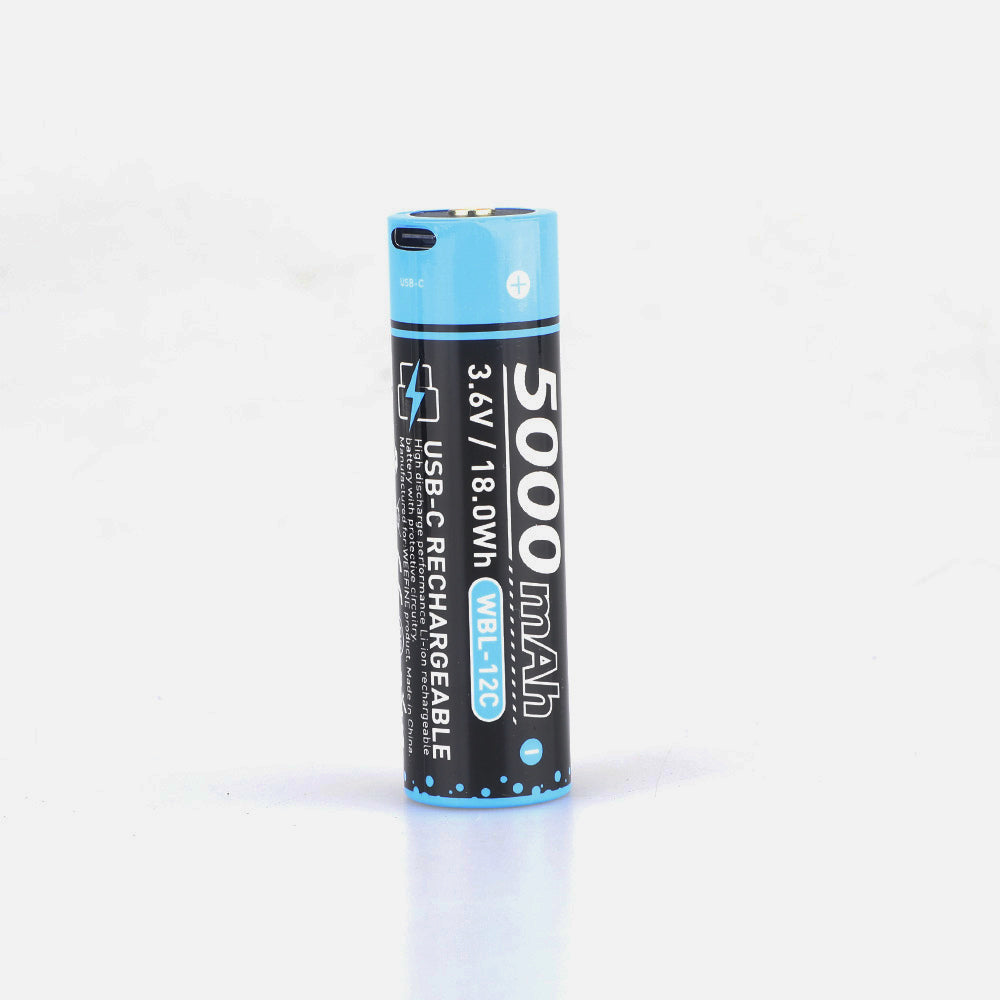 Weefine WBL-12C 21700 Li-ion battery, 5000mAh USB-C charger