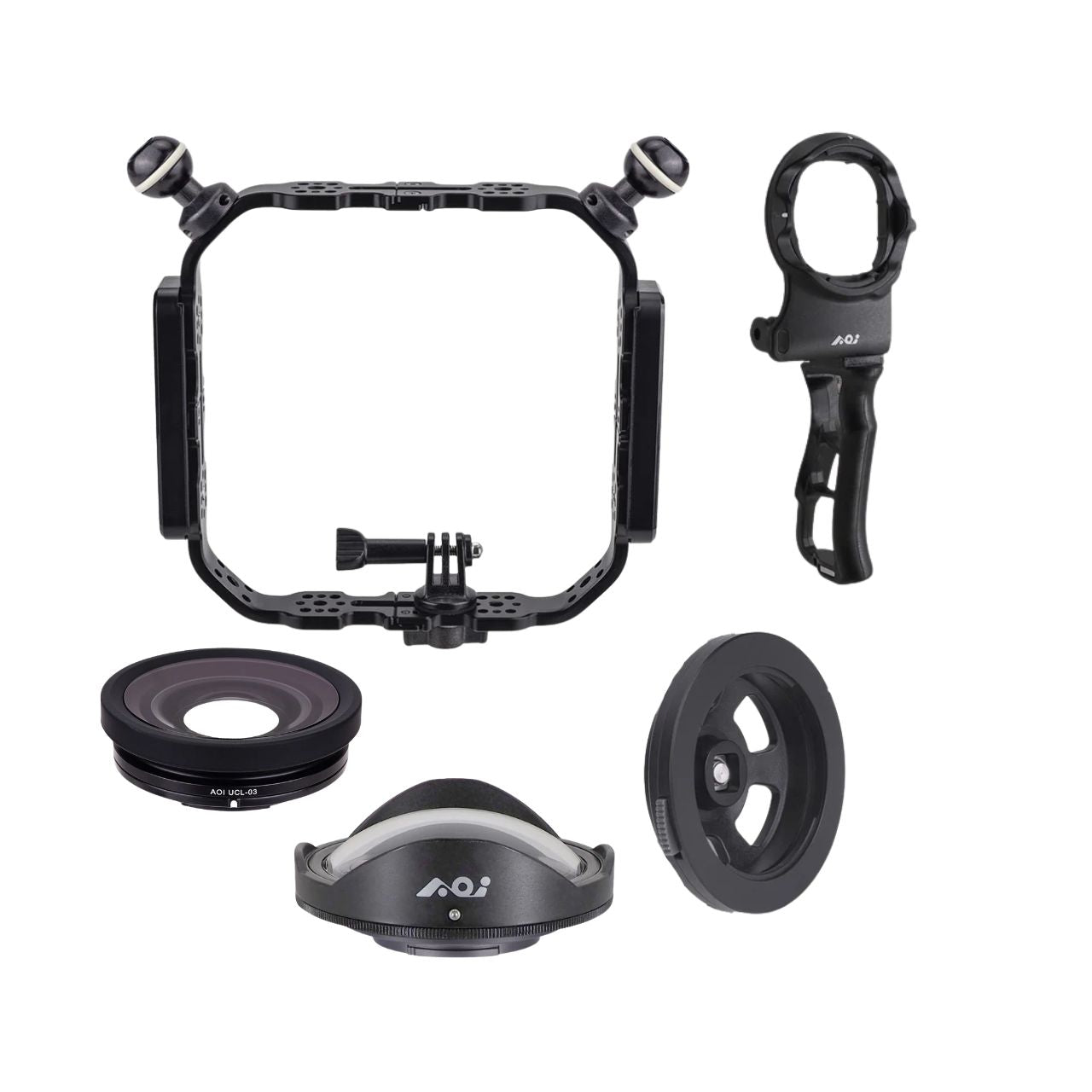 AOI Quick Release Dual Wet Lens Bundle for Action Cameras
