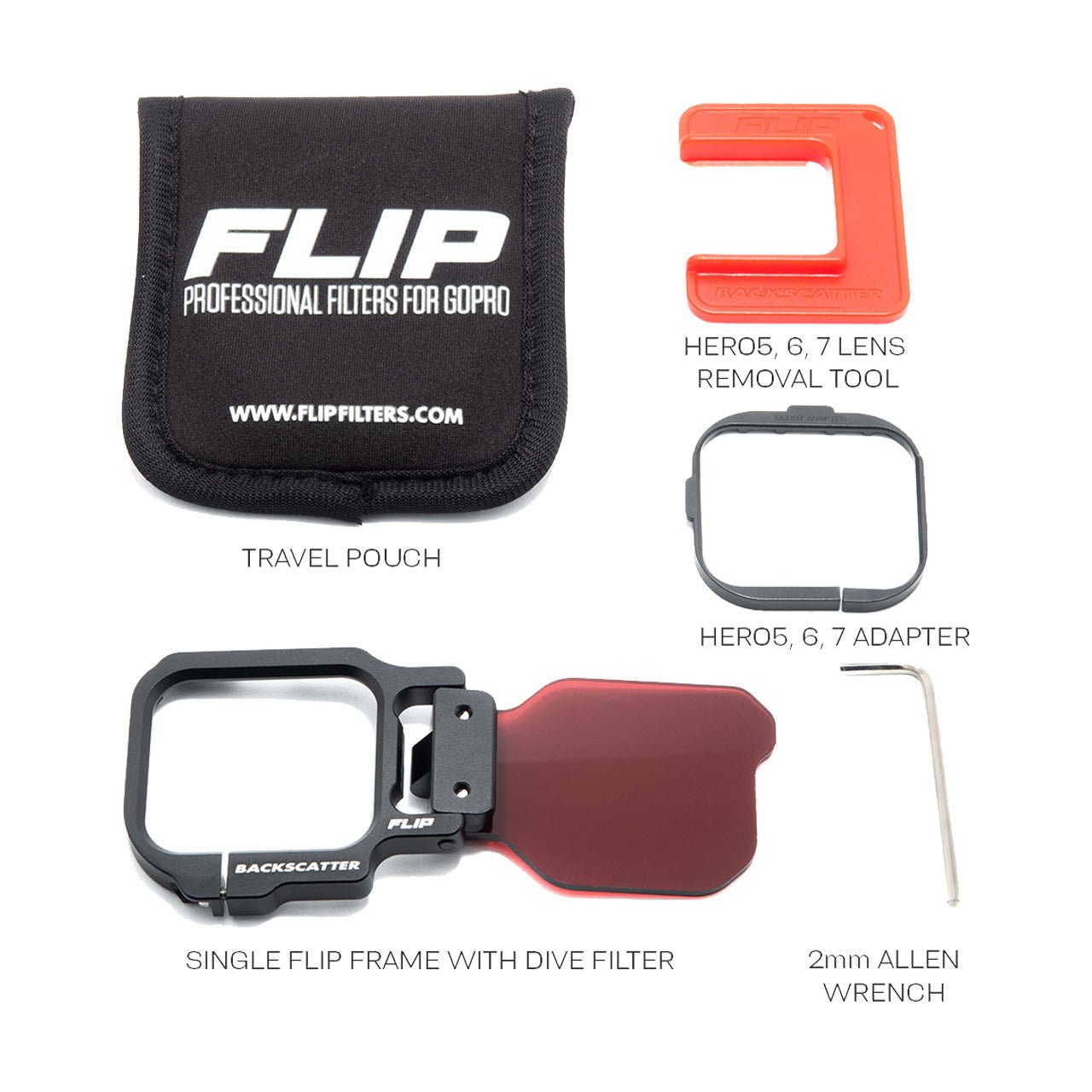 BACKSCATTER FLIP13 One Filter Kit with DIVE Filter for GoPro HERO Cameras
