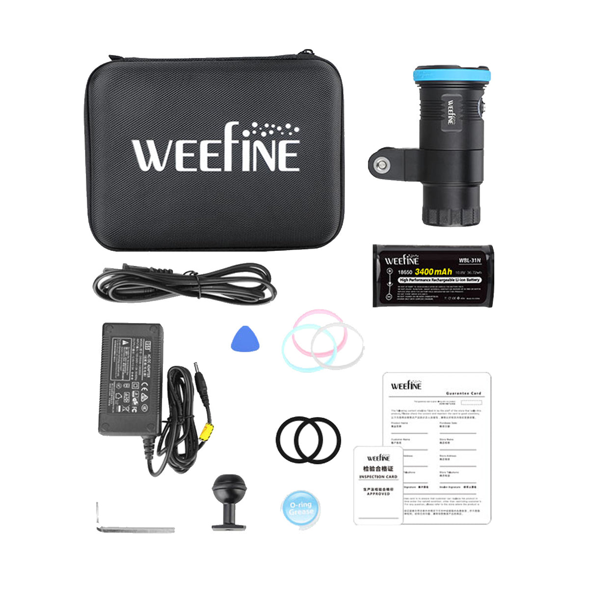 Weefine Underwater Video Light Smart Focus 4000 Lumens